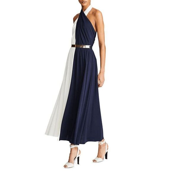 knee length dresses for ladies Halston Christa Satin Dress in Mojito